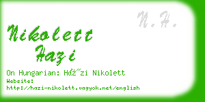 nikolett hazi business card